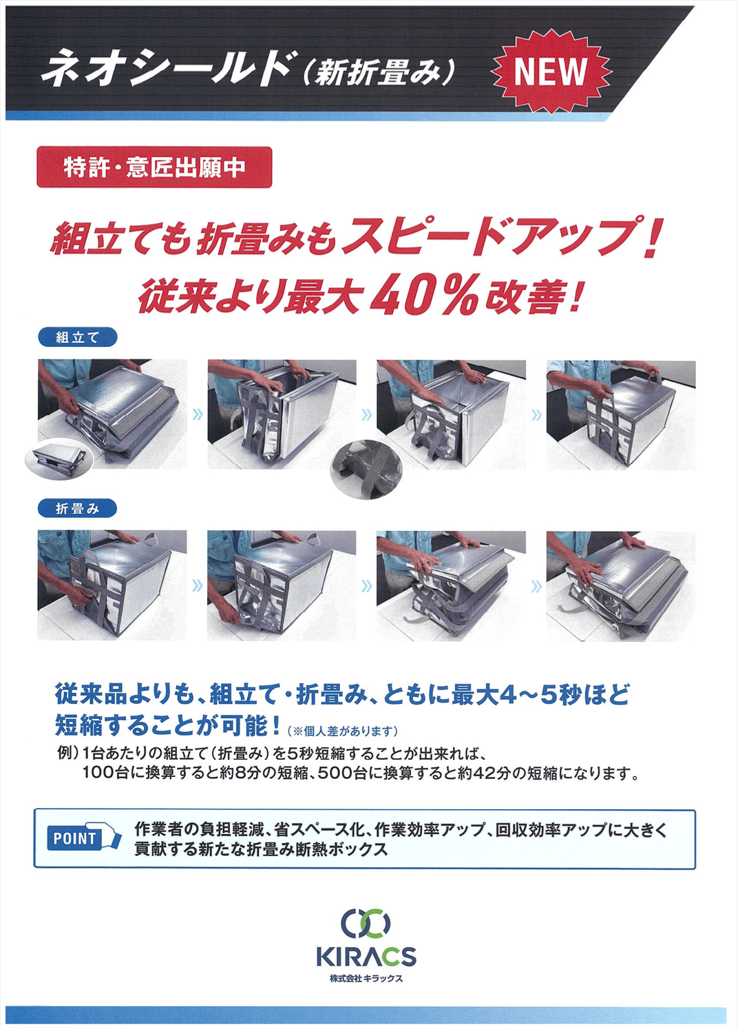保冷・保温ボックス「ネオシールド®」(新折畳み)　資料