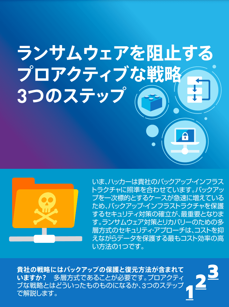 ランサムウェアを阻止するプロアクティブな戦略 ３つのステップ
